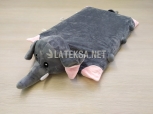 Подушка-игрушка Серый Слон, размер 60x40x5,5 см, фото 1